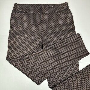 Chico's So Slimming Multicolor Pull On Diamond Jacquard Ankle Pants Sz 1.5 / 10
